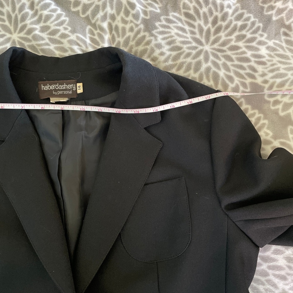 Haberdashery Vintage Black Blazer Womens Size 14 Business Casual Office Wear Vtg - Picture 6 of 10